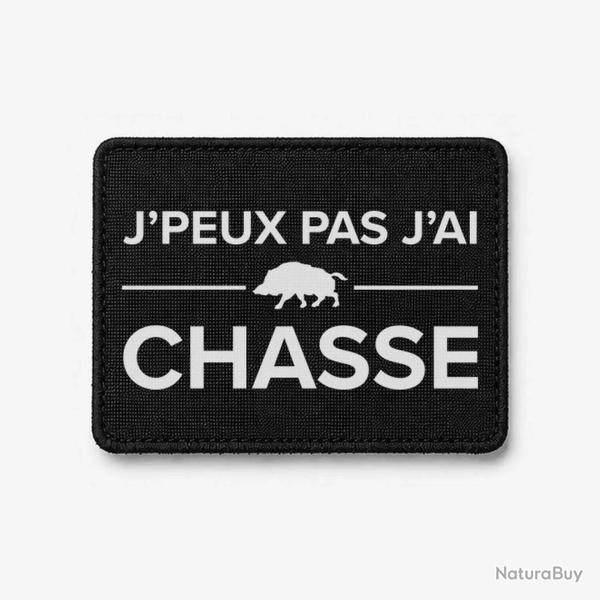 �cusson Chasse - Je peux pas j'ai chasse ! - Noir / Blanc