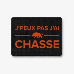 &Eacute;cusson Chasse - Je peux pas j'ai chasse ! - Noir / Orange