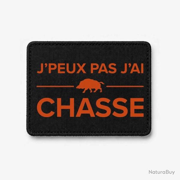 �cusson Chasse - Je peux pas j'ai chasse ! - Noir / Orange
