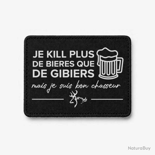 �cusson Chasse - Je kill plus de bi�res que de gibiers - Noir / Blanc