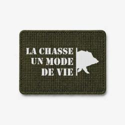 &Eacute;cusson Chasse - Un mode de vie - Sanglier - Olive / Blanc