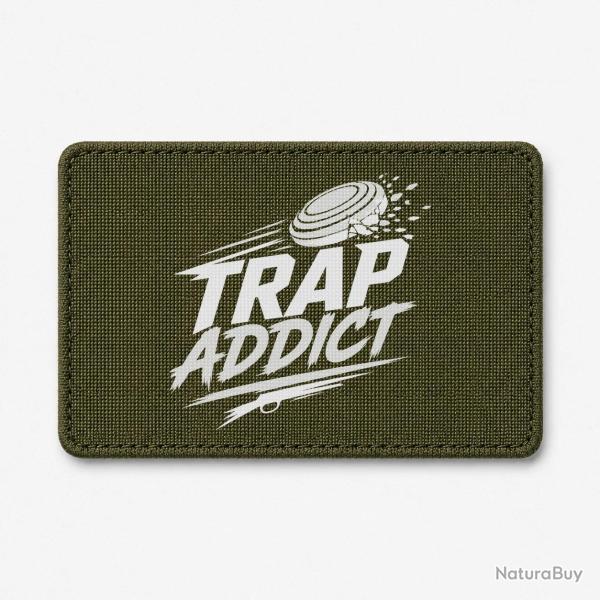 Patch Ball Trap - Accro au Trap - Passion plateaux - Olive / Blanc