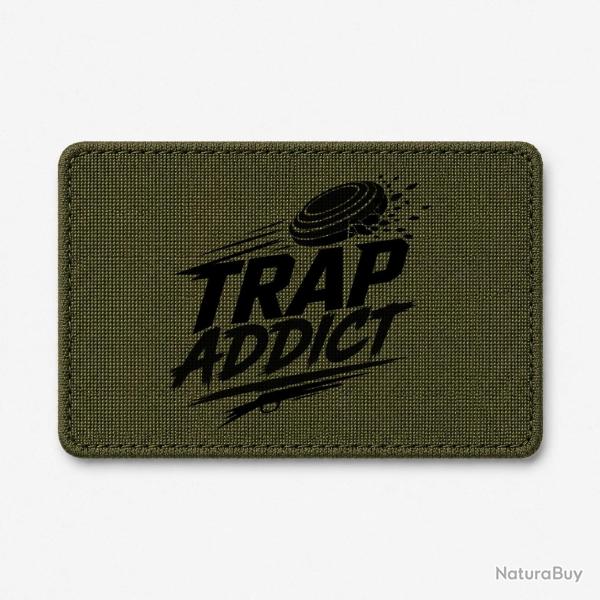 Patch Ball Trap - Accro au Trap - Passion plateaux - Olive / Noir