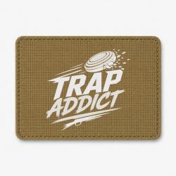 Patch Ball Trap - Accro au Trap - Passion plateaux - Coyote / Blanc