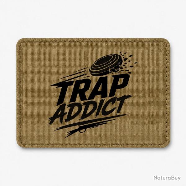 Patch Ball Trap - Accro au Trap - Passion plateaux - Coyote / Noir