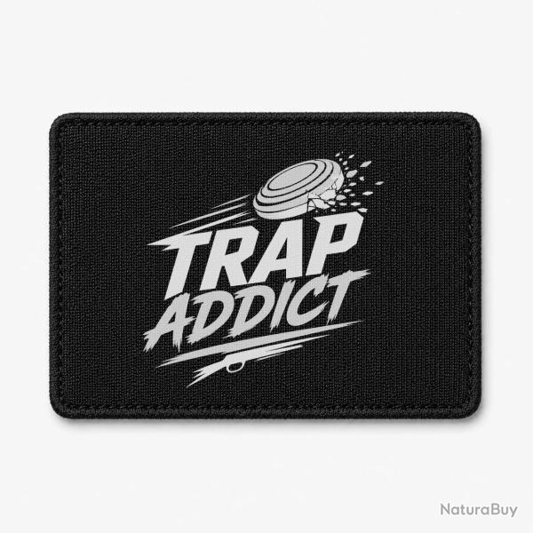 Patch Ball Trap - Accro au Trap - Passion plateaux - Noir / Blanc