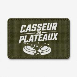 Patch Ball Trap - Casseur de plateaux - Impact explosif - Olive / Blanc