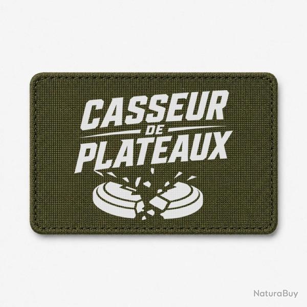Patch Ball Trap - Casseur de plateaux - Impact explosif - Olive / Blanc