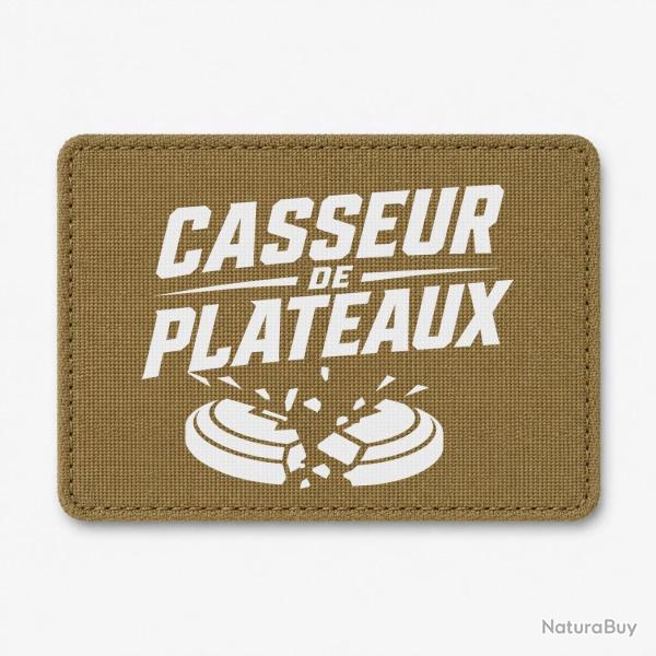 Patch Ball Trap - Casseur de plateaux - Impact explosif - Coyote / Blanc