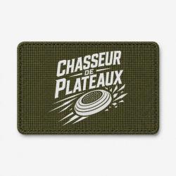 Patch Ball Trap - Chasseur de plateaux - &Eacute;cusson tireur - Olive / Blanc