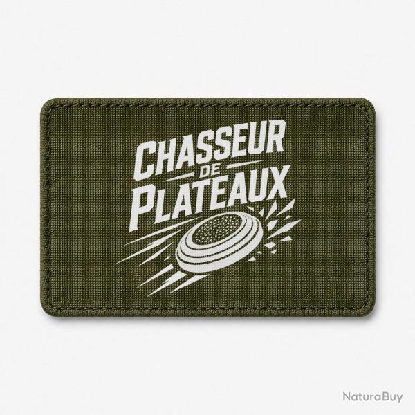 Patch Ball Trap - Chasseur de plateaux - �cusson tireur - Olive / Blanc