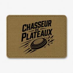 Patch Ball Trap - Chasseur de plateaux - &Eacute;cusson tireur - Coyote / Noir