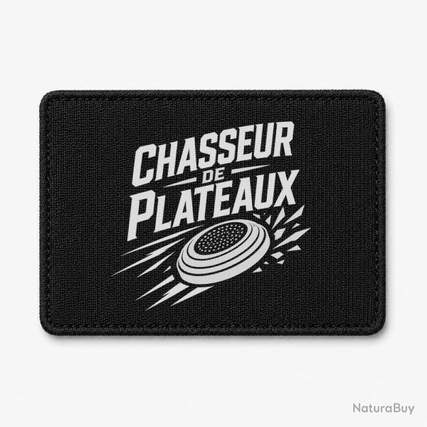 Patch Ball Trap - Chasseur de plateaux - �cusson tireur - Noir / Blanc