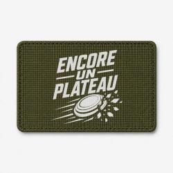 Patch Ball Trap - Encore un plateau - Slogan passion - Olive / Blanc