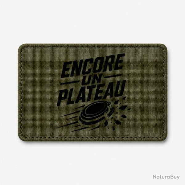 Patch Ball Trap - Encore un plateau - Slogan passion - Olive / Noir