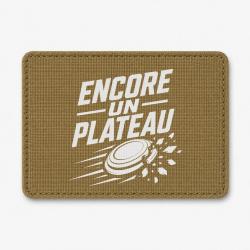 Patch Ball Trap - Encore un plateau - Slogan passion - Coyote / Blanc