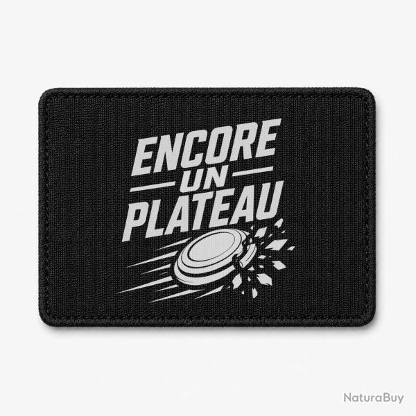 Patch Ball Trap - Encore un plateau - Slogan passion - Noir / Blanc