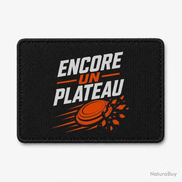 Patch Ball Trap - Encore un plateau - Slogan passion - Noir / Orange