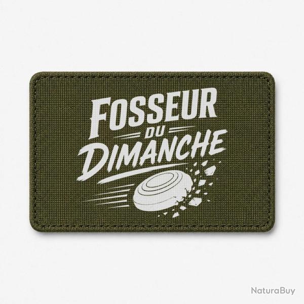 Patch Ball Trap - Fosseur du dimanche - Tireur loisir - Olive / Blanc