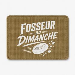 Patch Ball Trap - Fosseur du dimanche - Tireur loisir - Coyote / Blanc