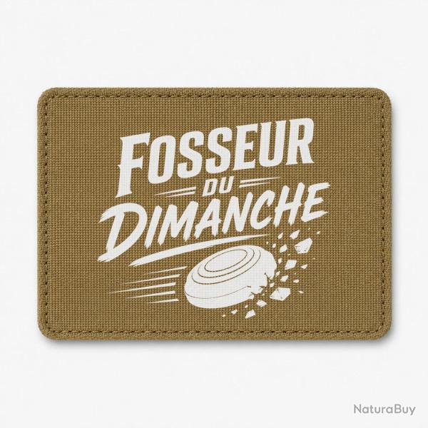 Patch Ball Trap - Fosseur du dimanche - Tireur loisir - Coyote / Blanc