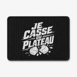 Patch Ball Trap - Je casse du plateau - Slogan tireur - Noir / Blanc