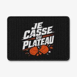 Patch Ball Trap - Je casse du plateau - Slogan tireur - Noir / Orange