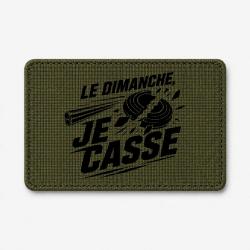 Patch Ball Trap - Le dimanche je casse - Stand de tir - Olive / Noir