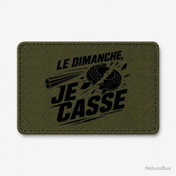 Patch Ball Trap - Le dimanche je casse - Stand de tir - Olive / Noir