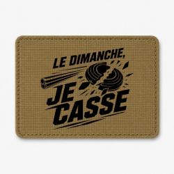 Patch Ball Trap - Le dimanche je casse - Stand de tir - Coyote / Noir