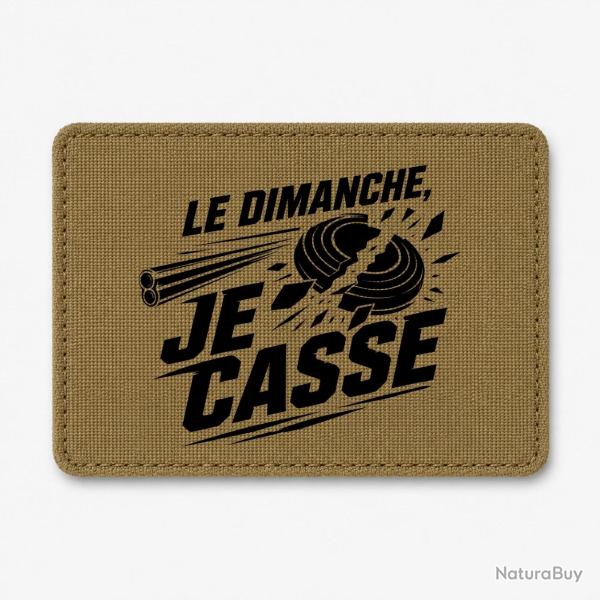 Patch Ball Trap - Le dimanche je casse - Stand de tir - Coyote / Noir