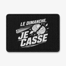 Patch Ball Trap - Le dimanche je casse - Stand de tir - Noir / Blanc