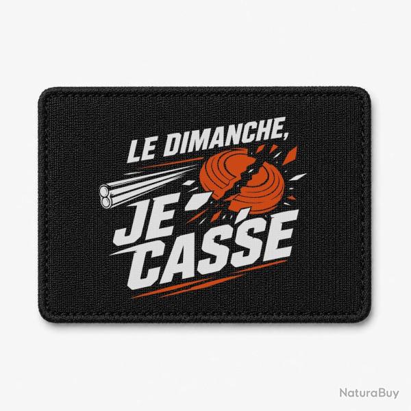 Patch Ball Trap - Le dimanche je casse - Stand de tir - Noir / Orange