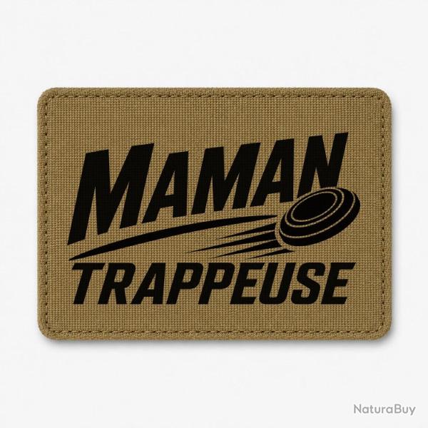 Patch Ball Trap - Maman trappeuse - Cadeau personnalis� - Coyote / Noir