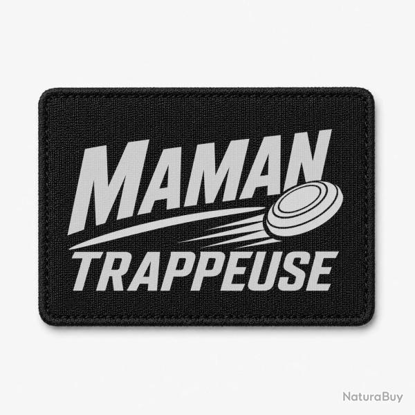 Patch Ball Trap - Maman trappeuse - Cadeau personnalis� - Noir / Blanc