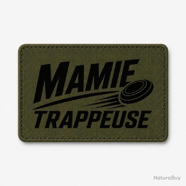 Patch Ball Trap - Mamie trappeuse - Cadeau passion - Olive / Noir