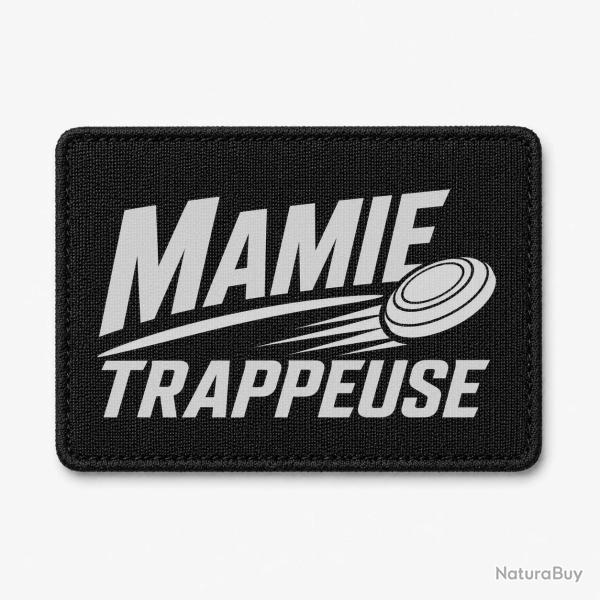 Patch Ball Trap - Mamie trappeuse - Cadeau passion - Noir / Blanc