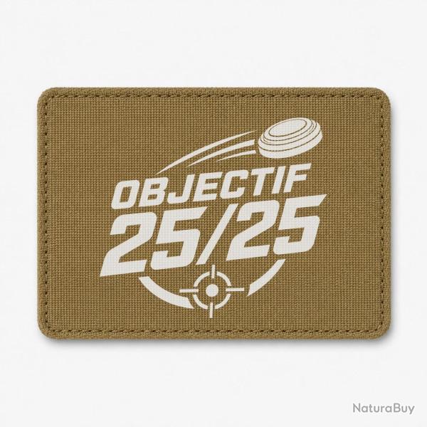 Patch Ball Trap - Objectif 25 sur 25 - Score parfait - Coyote / Blanc
