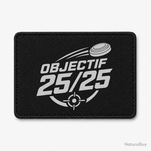 Patch Ball Trap - Objectif 25 sur 25 - Score parfait - Noir / Blanc