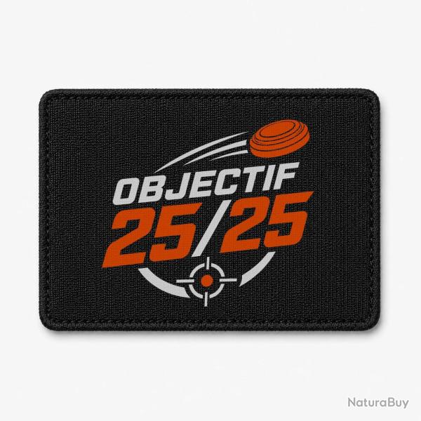 Patch Ball Trap - Objectif 25 sur 25 - Score parfait - Noir / Orange