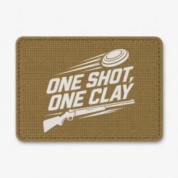Patch Ball Trap - One Shot One Clay - Pr&eacute;cision - Coyote / Blanc