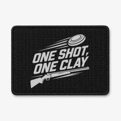 Patch Ball Trap - One Shot One Clay - Pr&eacute;cision - Noir / Blanc