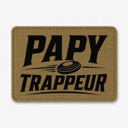 Patch Ball Trap - Papy trappeur - Cadeau passion - Coyote / Noir