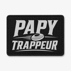 Patch Ball Trap - Papy trappeur - Cadeau passion - Noir / Blanc