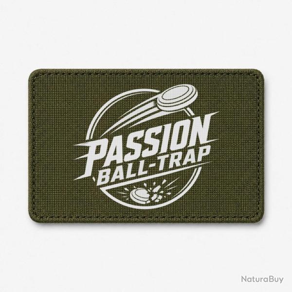 Patch Ball Trap - Passion Ball Trap - Logo tireur - Olive / Blanc
