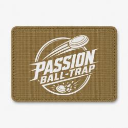 Patch Ball Trap - Passion Ball Trap - Logo tireur - Coyote / Blanc