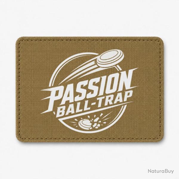 Patch Ball Trap - Passion Ball Trap - Logo tireur - Coyote / Blanc