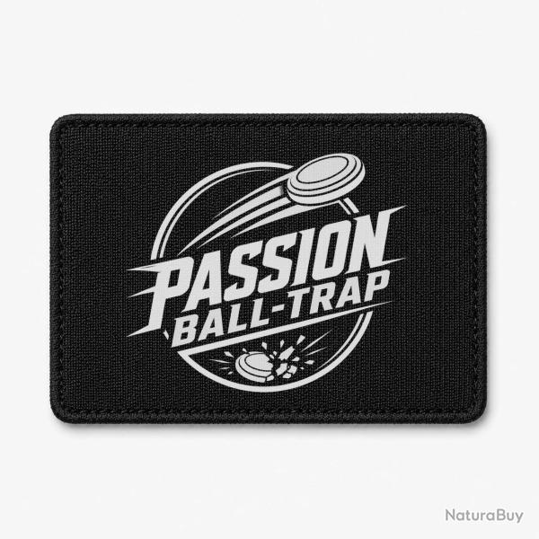 Patch Ball Trap - Passion Ball Trap - Logo tireur - Noir / Blanc