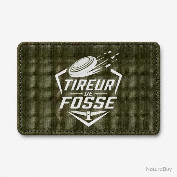 Patch Ball Trap - Tireur de fosse - Discipline plateau - Olive / Blanc