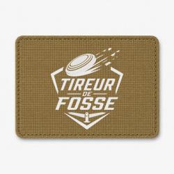Patch Ball Trap - Tireur de fosse - Discipline plateau - Coyote / Blanc